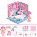 Mini Home Accessories DIY Doll House Furniture Assembly Model Simulated Bedroom Kitchen Decoration Pretend Play Toy Girl Gift