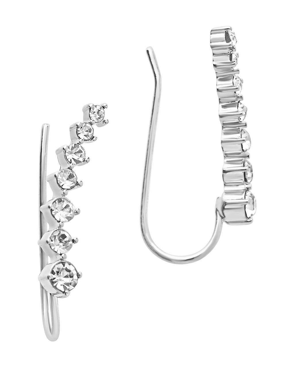 Graduated CZ Crawler Earrings