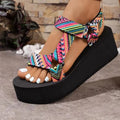 Ladies new summer thick soled shoes Women comfort cloth Sandals Beach Set Foot Sandals exposed toe Light Casual Slippers Zapatos