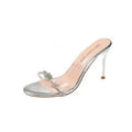 Women Sandals Sexy Crystal Gladiator Sandals Ankle Strap High Heels Hollow Out Party Shoes Closed Toe Stiletto Ladies Pumps