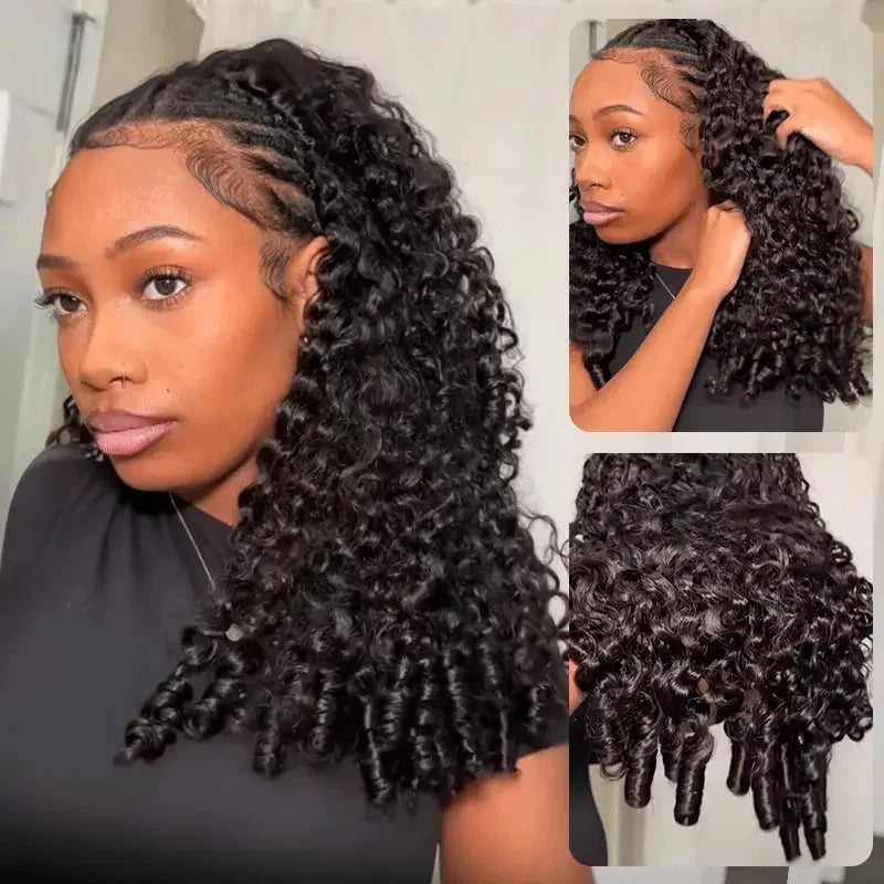 Burmese Curly Human Hair Wigs 220% Density 13x4 Lace Frontal Human Hair Wigs 30 40 Inch Natural Color 13x6 Hd Lace Front Wigs