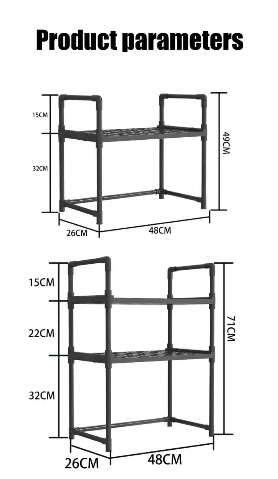 Kitchen Elevated Design Seasoning Rack Microwave Storage RackBilayer Oven Modern Minimalism Kitchen Accessories Organizer