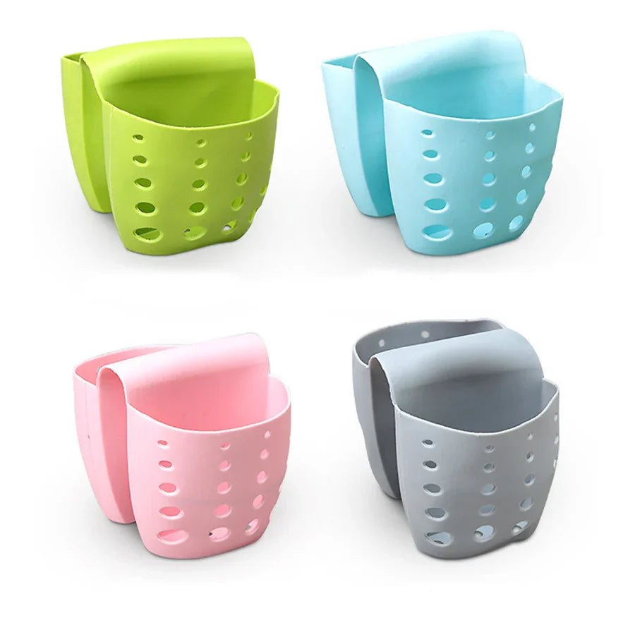 Kitchen Accessories Sink Double Basket Soap Sponge Holder Utensils Organizer Bag Bathroom Hanging Drain Basket Storage Rack