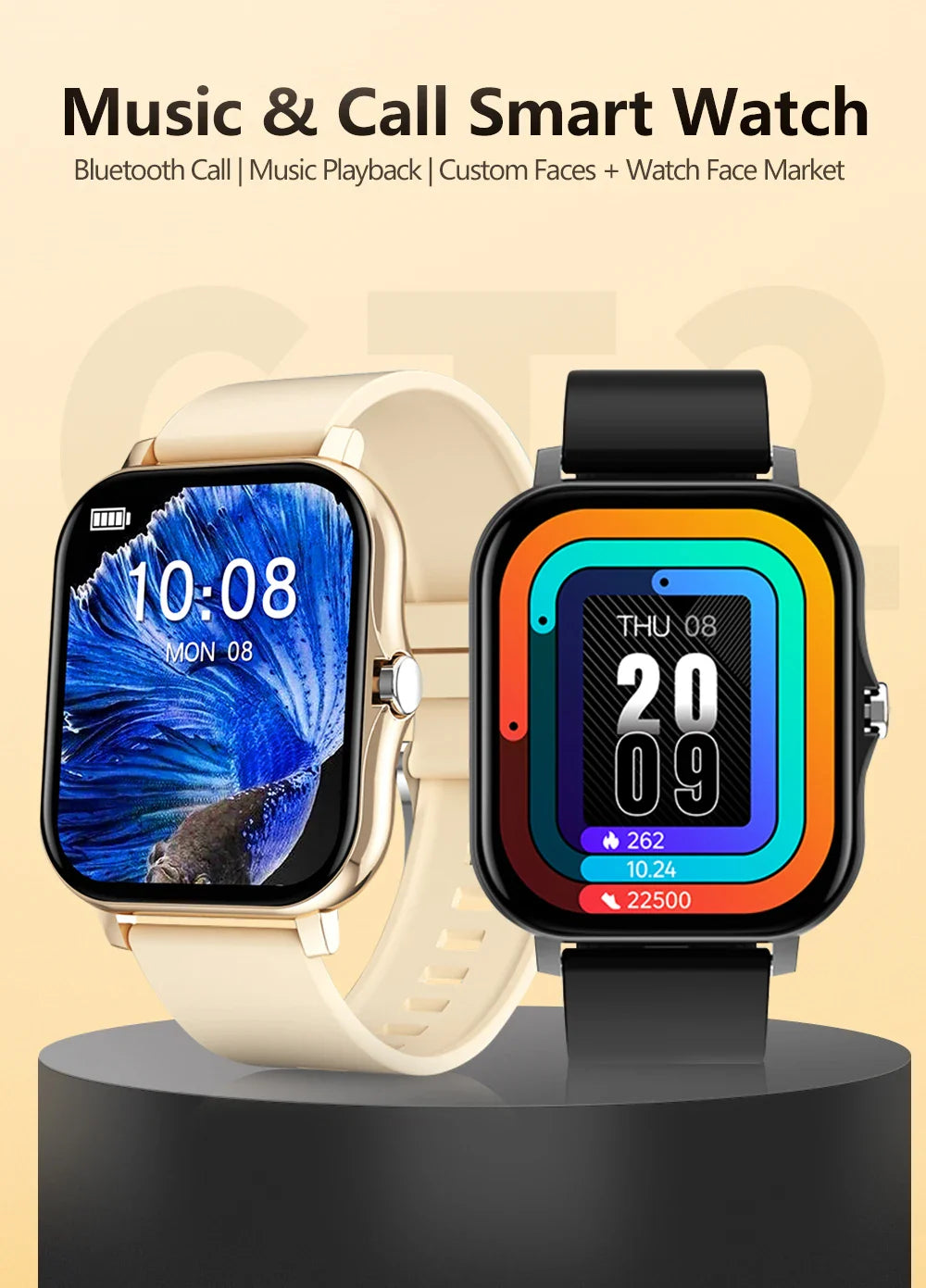 Multifunction Smart Watch For Men Women Kids Message Remind Music Control Sport Step Calories D13 Smartwatch Alarm Clock 116Plus