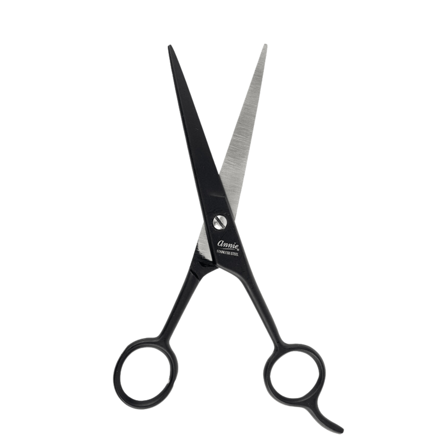 Annie Stainless Steel Straight Hair Shears 7.5 Inch, 1 Count, Black