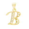 Alphabet A-Z Initial Letter CZ Pendant 14K Gold Filled Rope Chain Set 18" 20" 24" Women