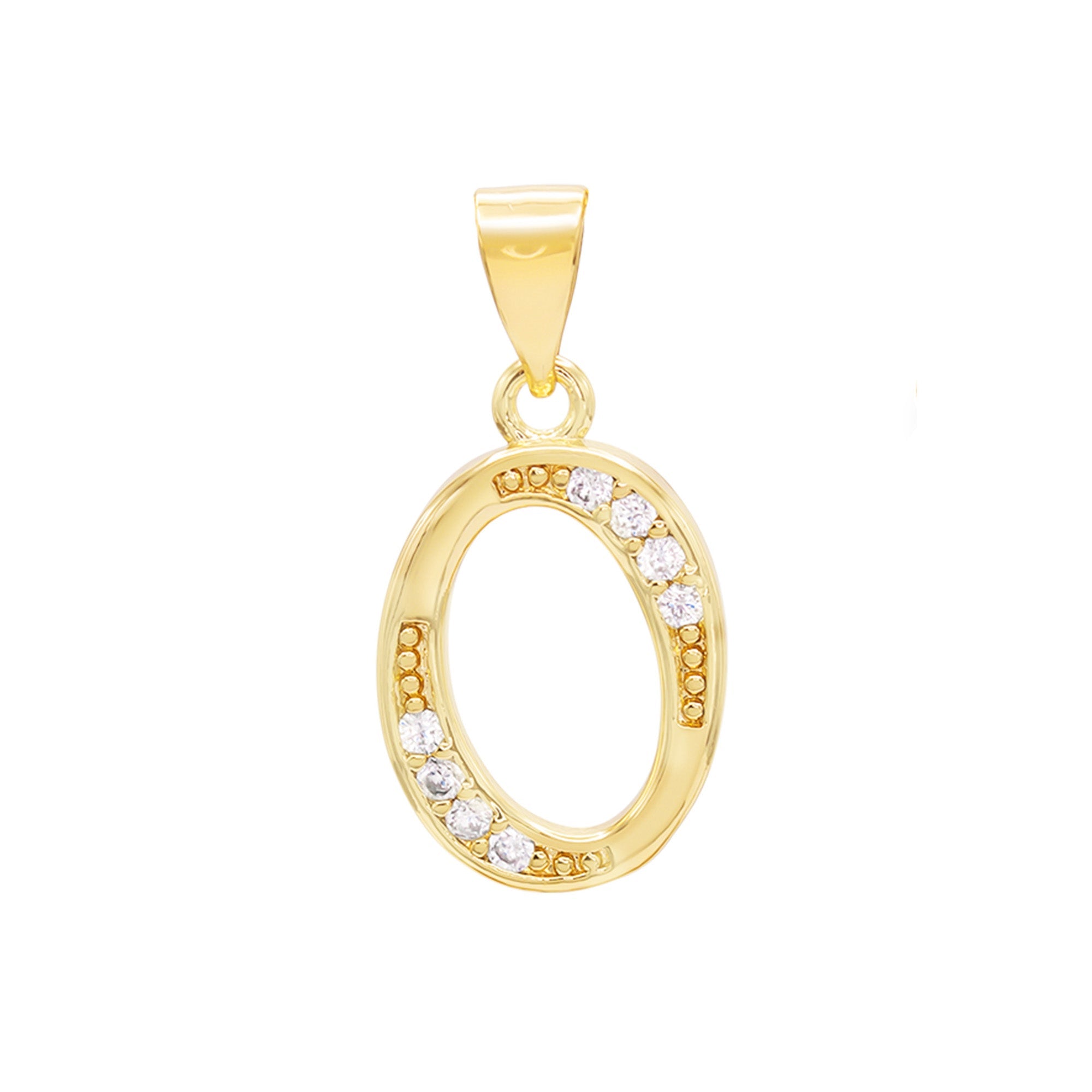 Alphabet A-Z Initial Letter CZ Pendant 14K Gold Filled Curb Chain Set 18" 20" 24" Women