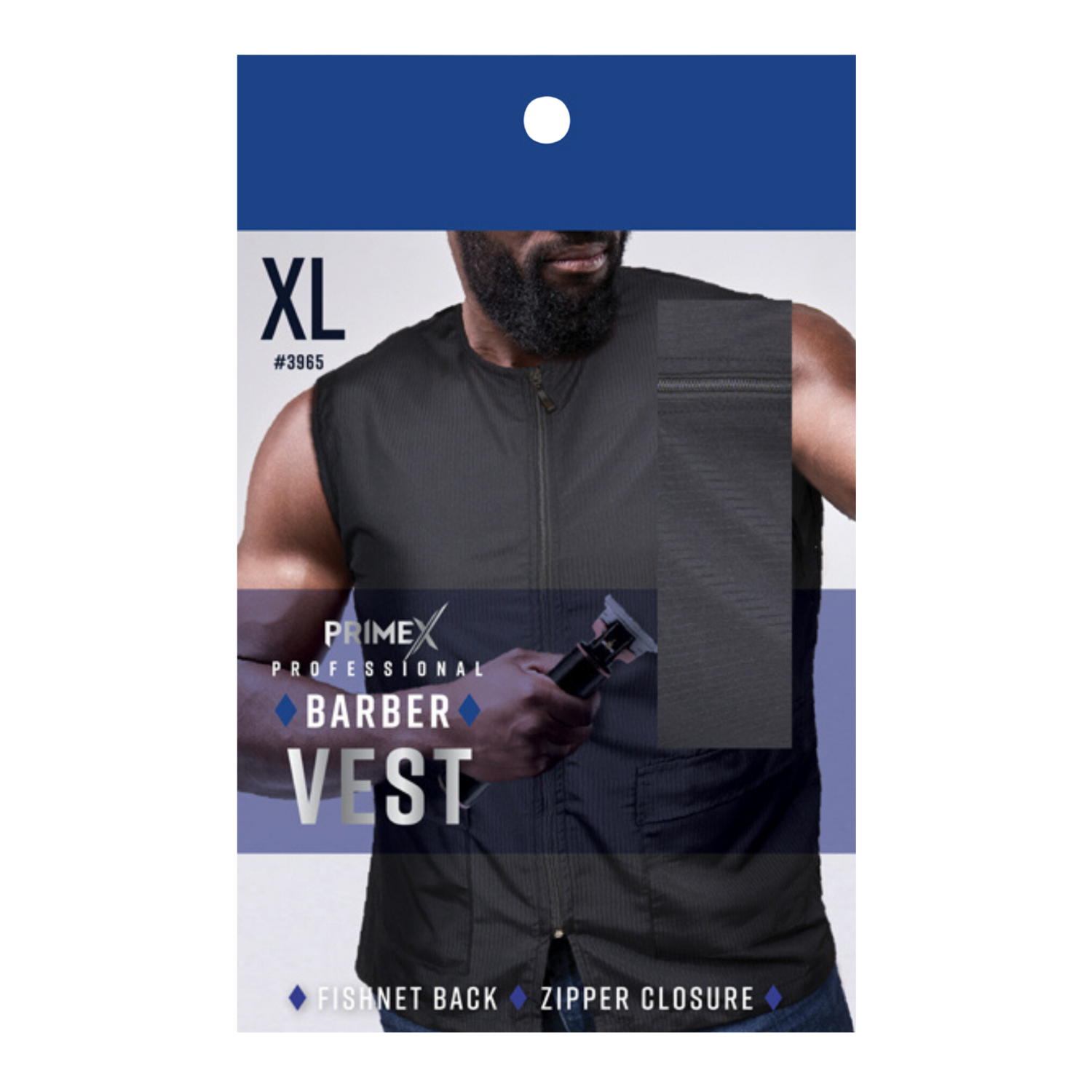 PrimeX Barber Vest XL, Black