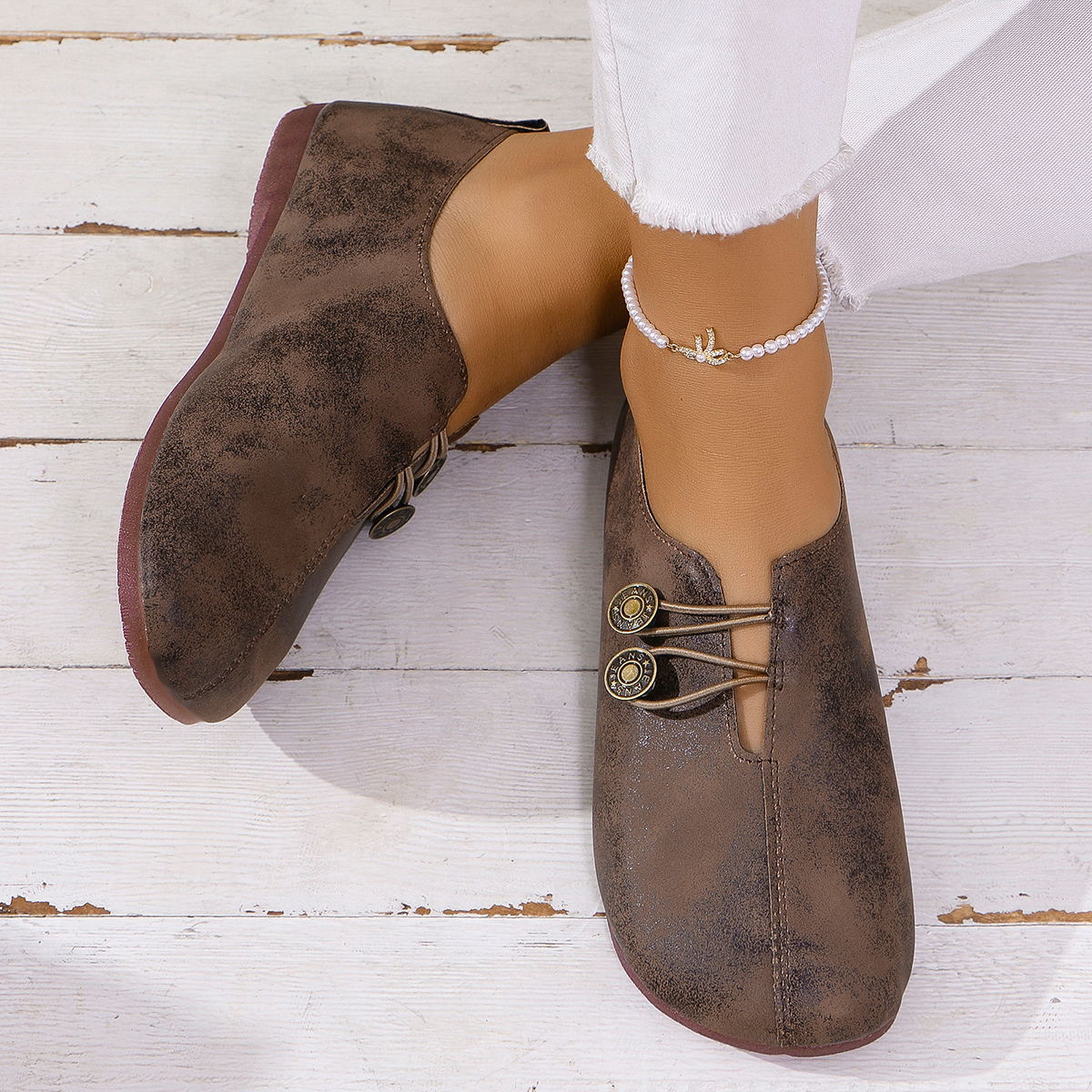 Round Toe Slip-Ons