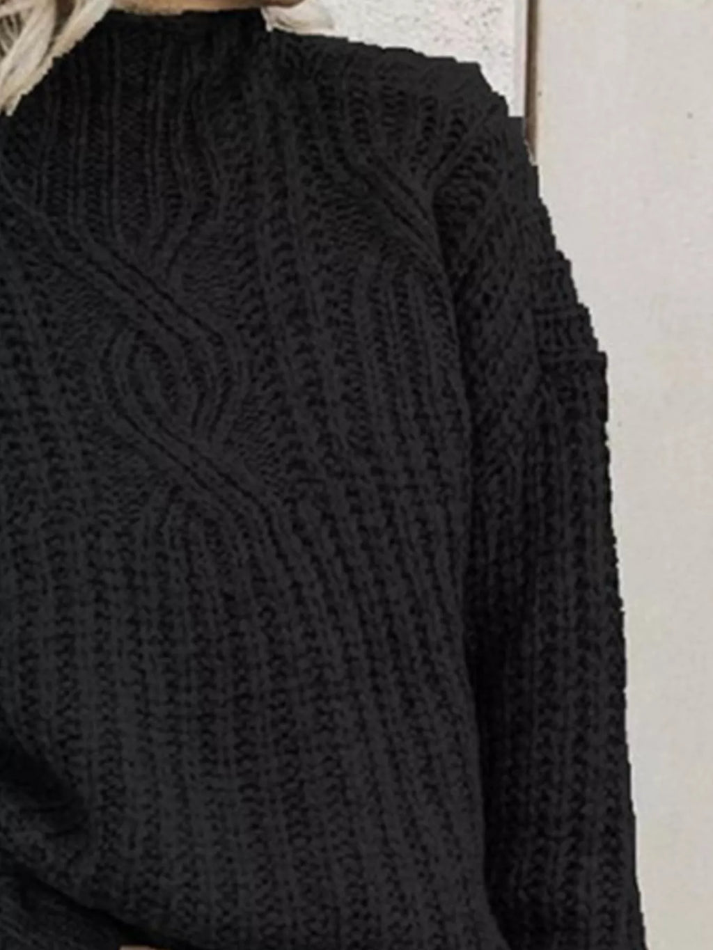 Full Size Turtleneck Long Sleeve Sweater Plus Size