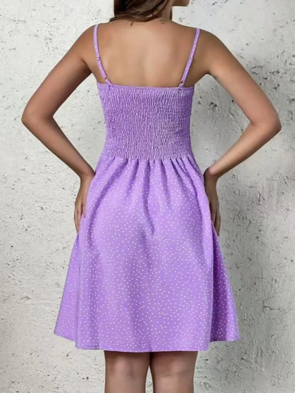 Full Size Smocked Square Neck Cami Dress Plus Size