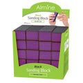 Almine Black Sanding Block Course, 20 Count, Purple