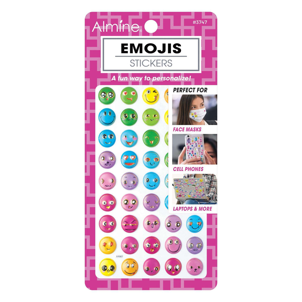 Almine Mask Sticker w Emojis, Assorted