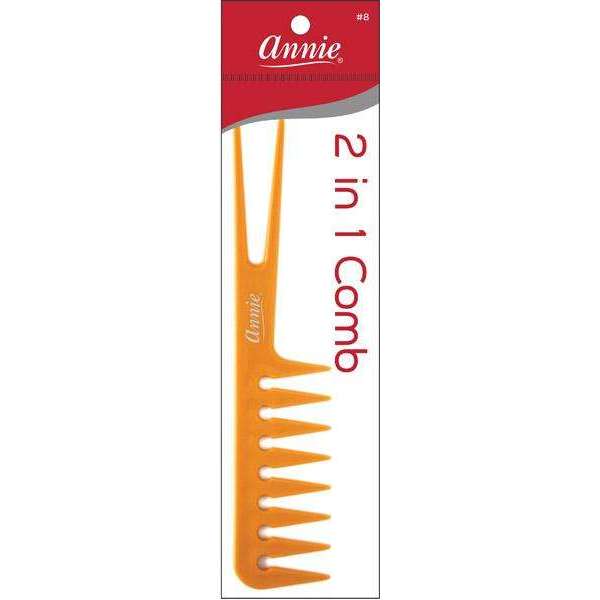 Annie 2-In-1 Comb, 1 Count, Two Tone