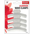 Annie Aluminum Wave Clamps 3 Inch, 4 Count, Silver