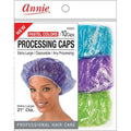Annie Processing Cap X-Large, 10 Count, Assorted Colors