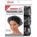 Annie Processing Cap X-Large, 30 Count, Black