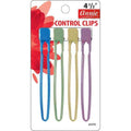 Annie Grip Control Metal Hair Clips 4.5 Inch, 4 Count, Assorted Color