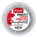 Annie Curved Jumbo Pins 2 3/4 Inch, 80 Count, Black