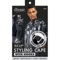 Annie Premium Styling Cape with Stretchable Hook, 1 Count, Camo