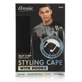 Annie Premium Styling Cape with Stretchable Hook, 1 Count, Black