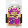 Annie Premium Duck Bill Metal Hair Clips, 12 Count, Silver