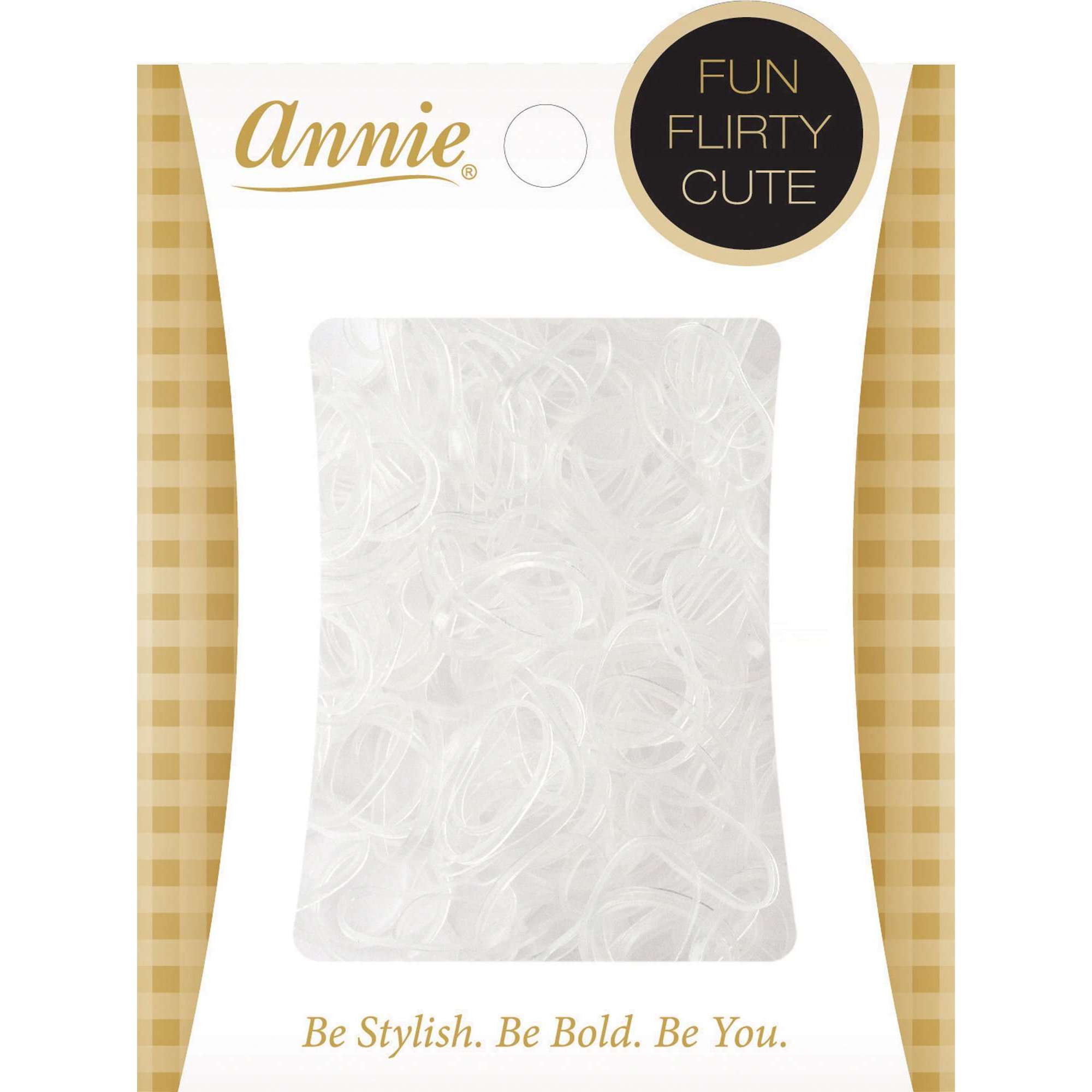 Annie Elastic Hair Bands, 250 Count, Clear
