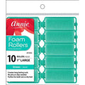 Annie Foam Hair Rollers 1 Inch Large, 10 Count, Green