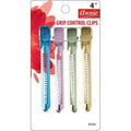 Annie Grip Control Metal Hair Clips 4 Inch, 4 Count, Assorted Color