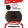 Annie Hair Bun Kit 3 1/2 Inch, 1 Count, Brown