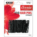 Annie Hair Pins Crimped 1 3/4 Inch, 110 Count, Black