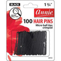 Annie Hair Pins Crimped & Microball Tipped 1 3/4 Inch, 100 Count, Black