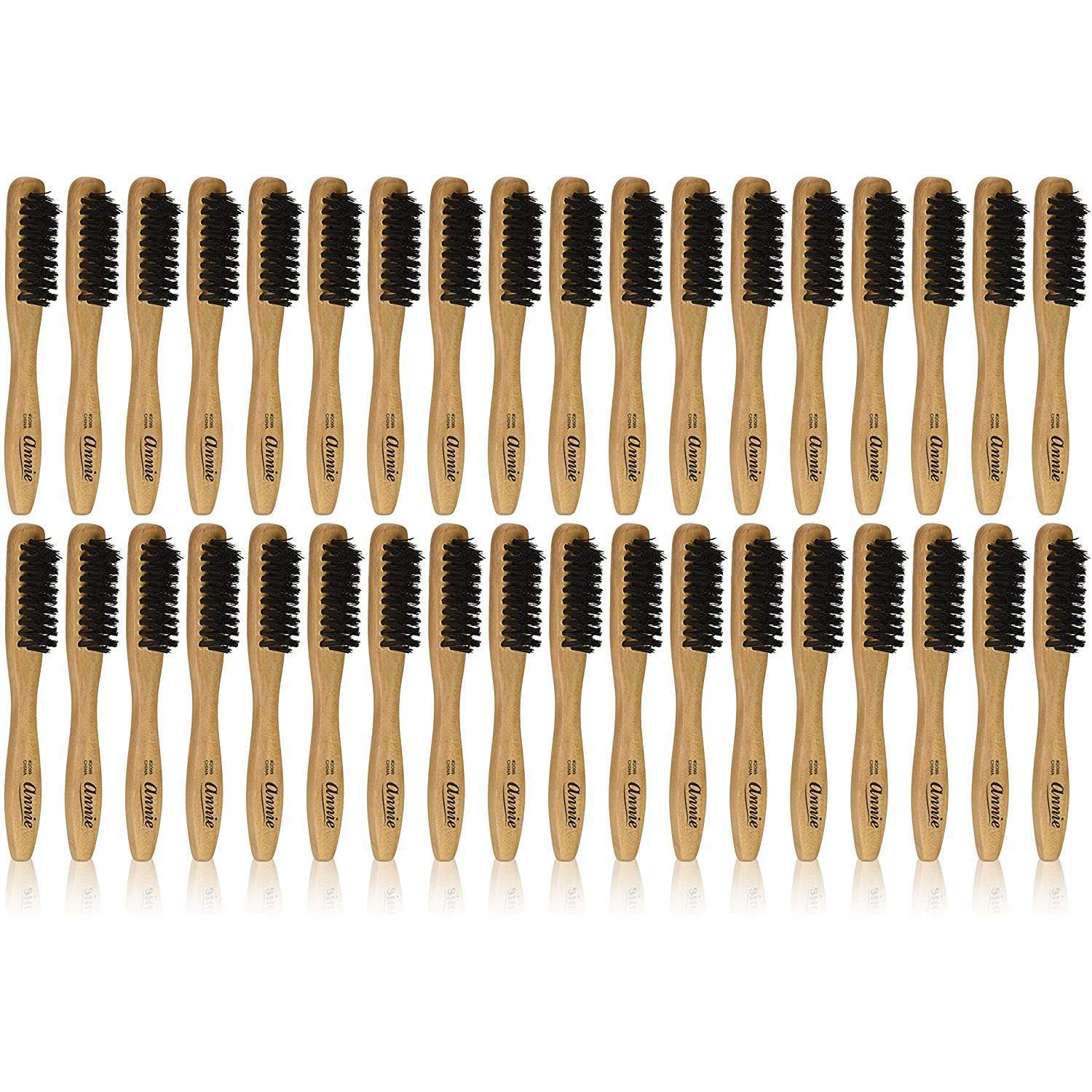 Annie Hard Cleaning Brush Display, 36 Count Bulk Bristle Brush, Light Brown