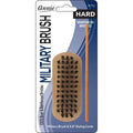 Annie Hard Mini Wooden Military Brush & Comb Set, Boar & Nylon Bristle, Light Brown