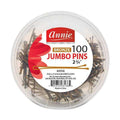 Annie Jumbo Pins 2 3/4 Inch, 100 Count Metal Hair Pins, Bronze