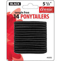 Annie No Tangle Ponytailers 5 1/2in, 14 Count Elastic Hair Ties, Black