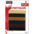 Annie Thin Ponytailers 5 Inch, 30 Count, Assorted Colors