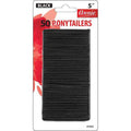 Annie Thin Ponytailers 1 1/2in, 50 Count Elastic Hair Ties, Black