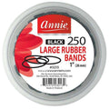 Annie Hair Rubber Bands Large 26mm, 250 Count, Black