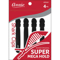 Annie Shark Hair Clips 4.5 Inch, 4 Count, Black