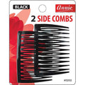 Annie Side Combs Medium, 2 Count, Black