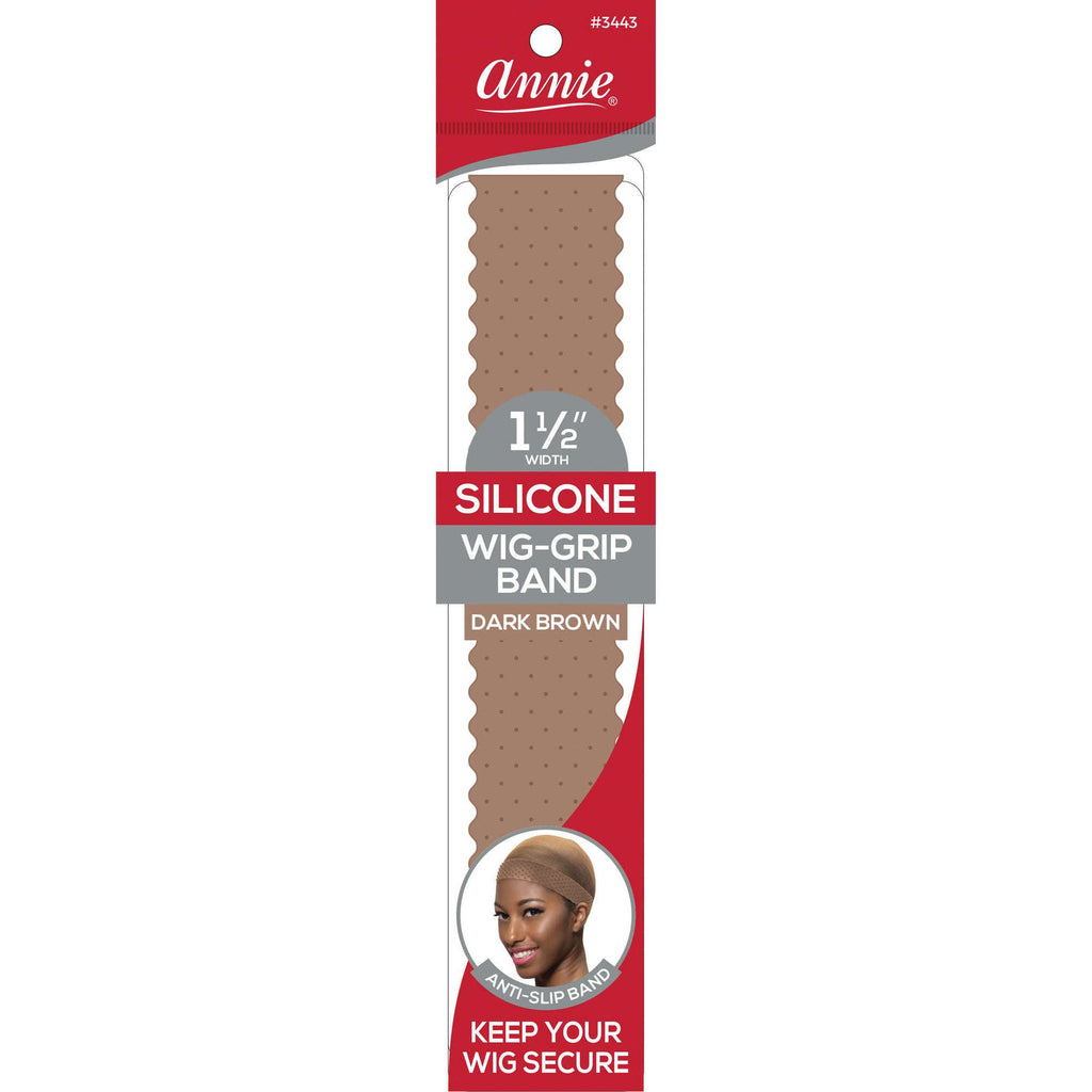 Annie Silicone Wig Grip Head Band, 1 Count, Dark Brown