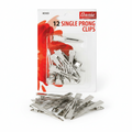 Annie Single Prong Metal Hair Clips, 12 Count, Silver