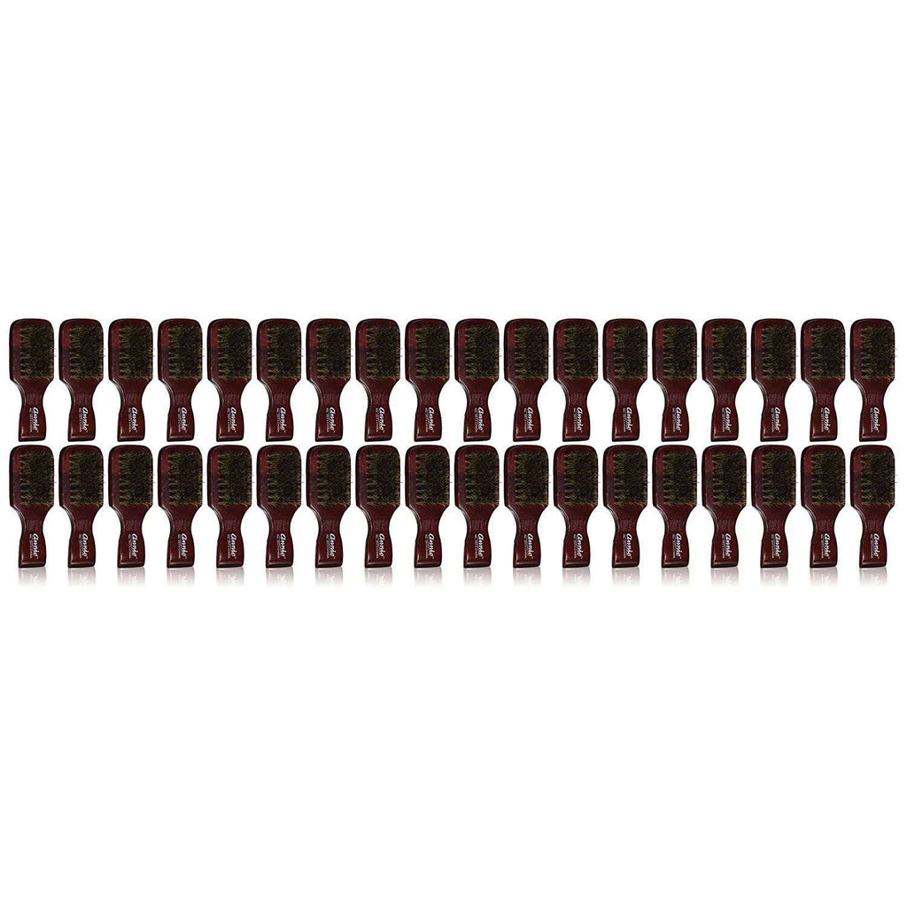 Annie Soft Mini Club Board Bristle Brush Display, 36 Count Bulk Men's Brushes, Dark Brown