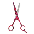 Annie Stainless Steel Straight Hair Shears 6.5 Inch, 1 Count, Pink Zebra