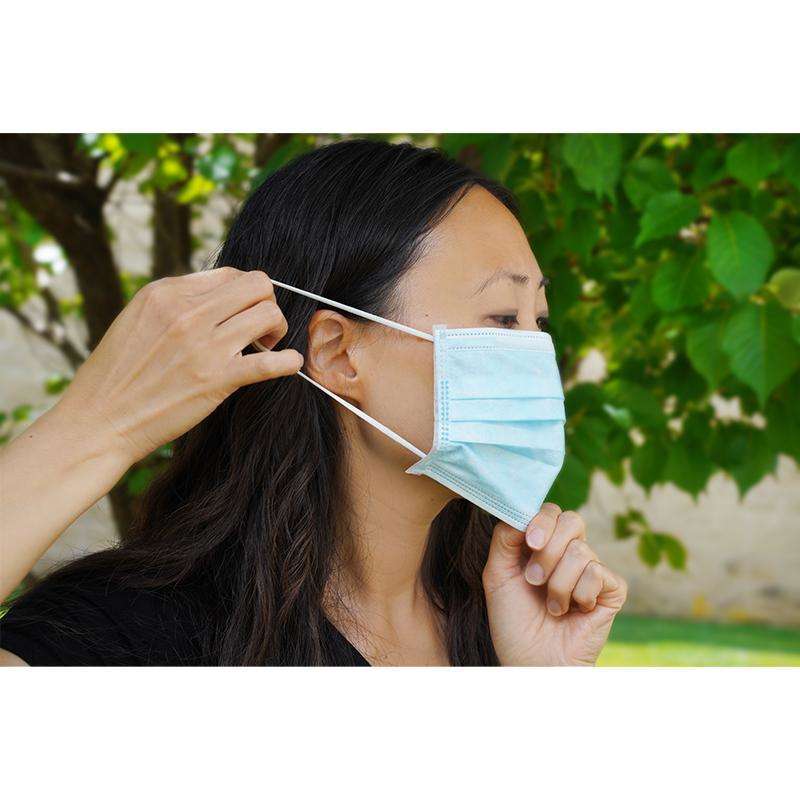 Annie Sterile Face Mask One Size, 10 Count, Light Blue