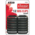Annie Wig Clips Small, 12 Count, Black