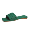 Summer European And American New Fashion Suede Square Head Casual Beach Sandals
