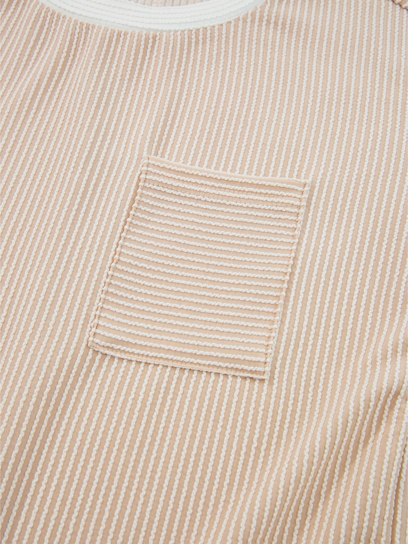 Twisted Ribbed Color Block Trim T Shirt Shift Dress