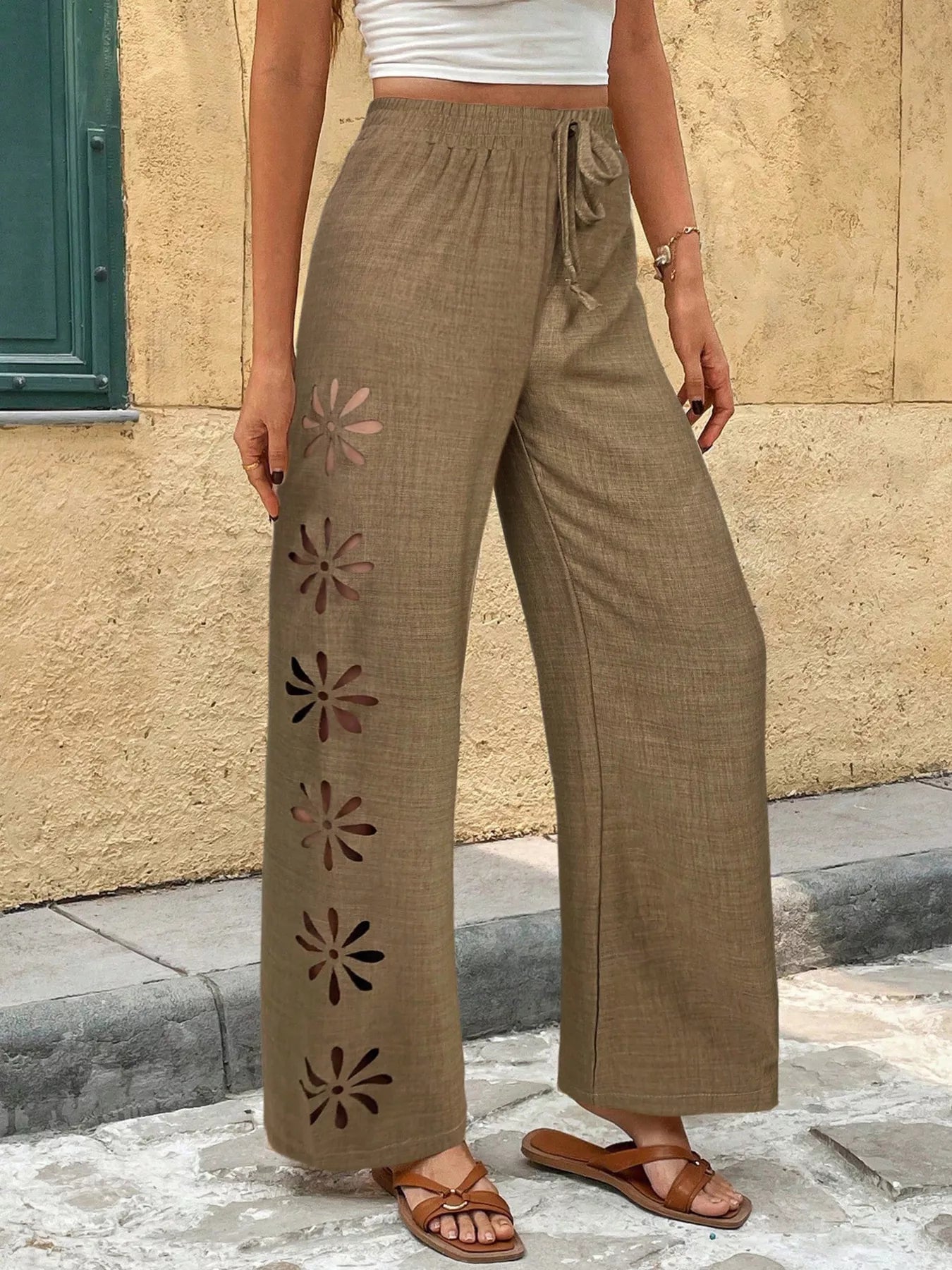 Casual Wide-Leg Pants